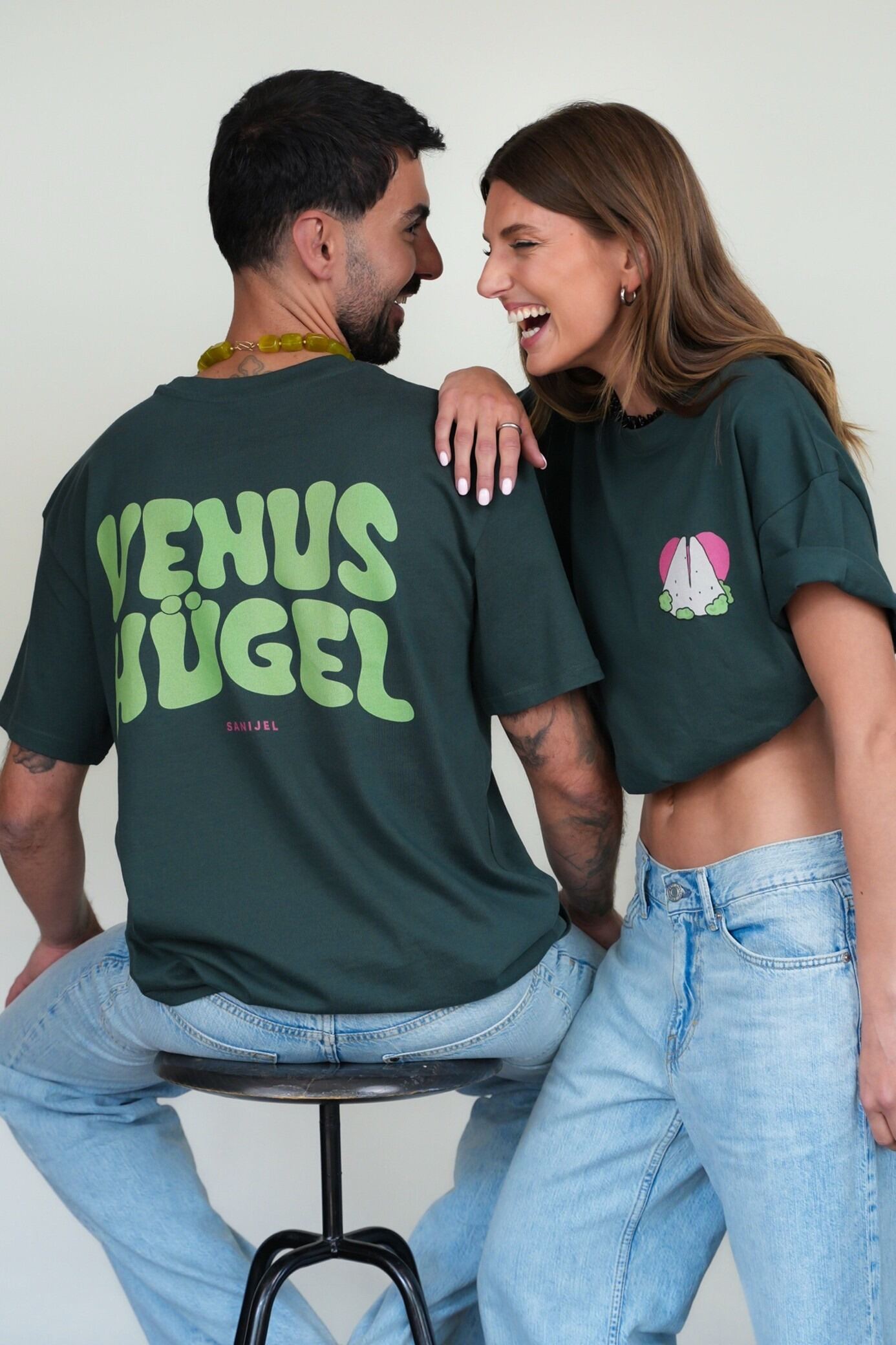 T- Shirt "Venushügel" Dunkelgrün